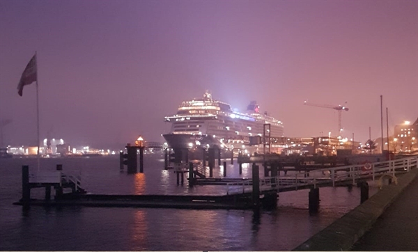 Elly Yates-Roberts attends the delivery of TUI Cruises’ latest ship